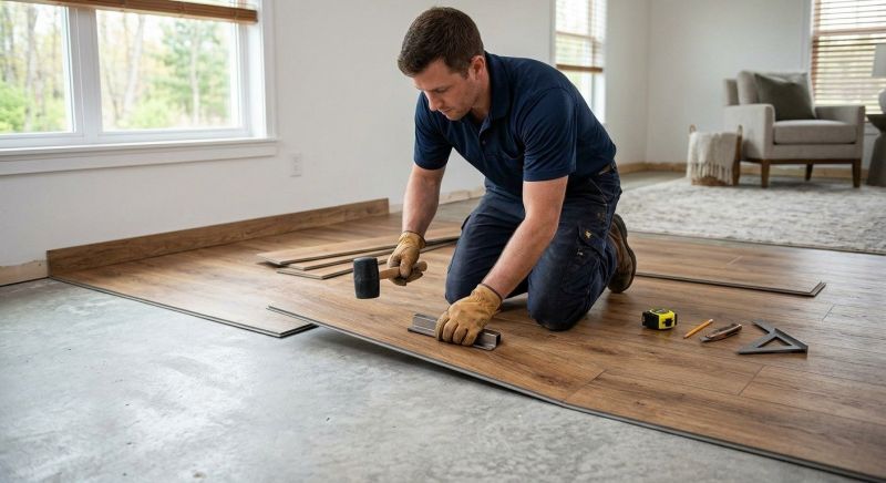 Luxury Vinyl Tile Installation in Bellingham, MA