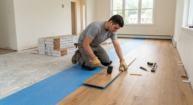 Luxury Vinyl Tile Installation in Norwell, MA
