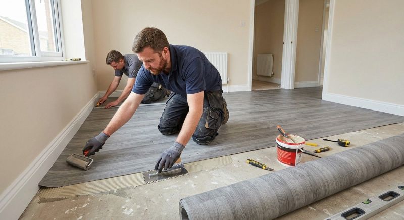 Sheet Linoleum Installation in Norton, MA